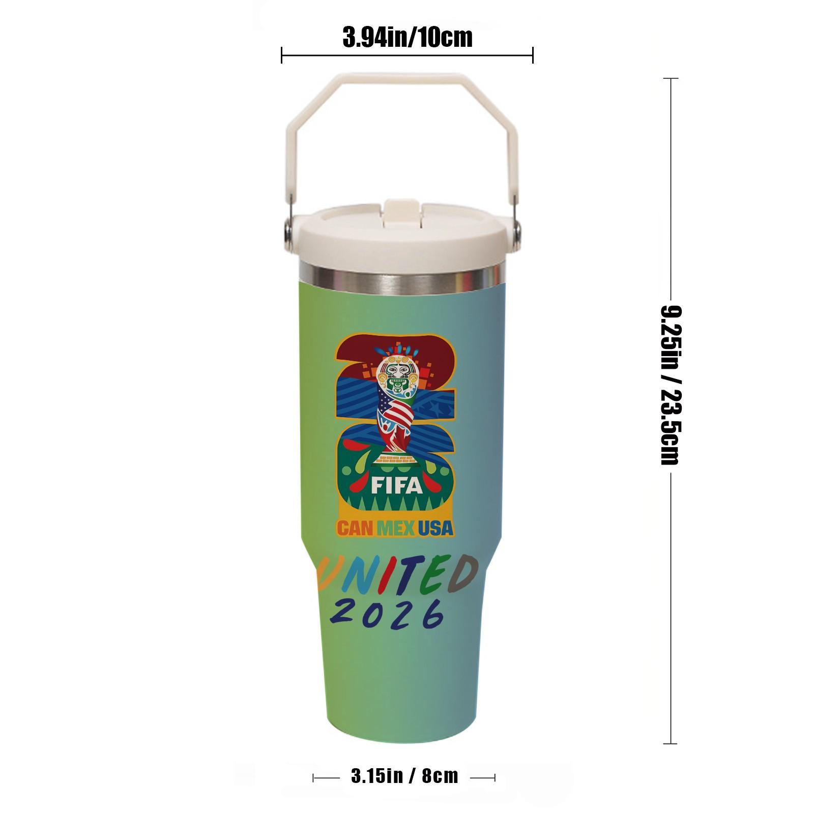 1 Pc Insulated Mug 30oz Skinny Tumbler With Handle And Lid, Double Wall Vacuum Cup, Leak Proof Thermal Mug, Keeps Hot 12 Hours Cold 24 Hours, 2026 Event Style Travel Mug For Coffee Tea, Gift For Men Women Sports Fans Holiday Daily Use