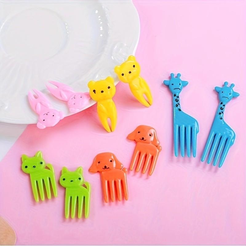 Fun Animal High-Quality Fruit Fork, Durable Abs Material, Reusable Dessert Fork, Christmas Tableware, Winter Party Set, Holiday Decor