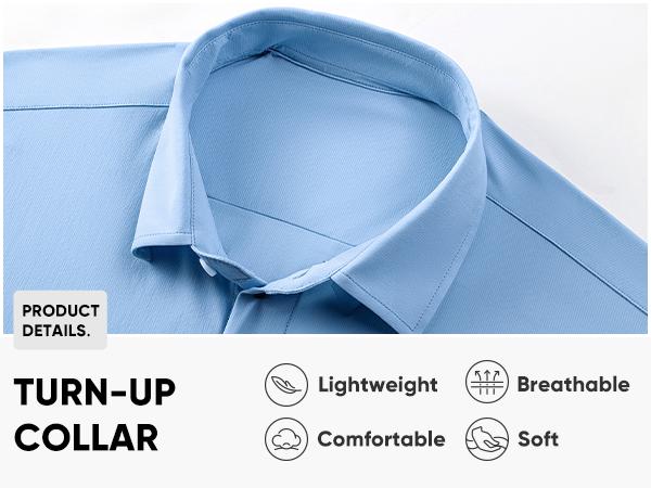 JMIERR Mens Muscle Fit Dress Shirts Casual Button Down Shirt Short Sleeve Wrinkle-Free Shirts