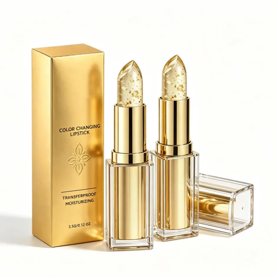 2PCS Color Changing Lipstick, Lipstick for Women, pH Color Changing Clear Lipstick, Lipstick for Older Women, Long Lasting Moisturizing Hydrating Tinted Lip Balm with Transfer-Proof Finish, Ideal for Christmas, New Year, Valentine's Day Gifts