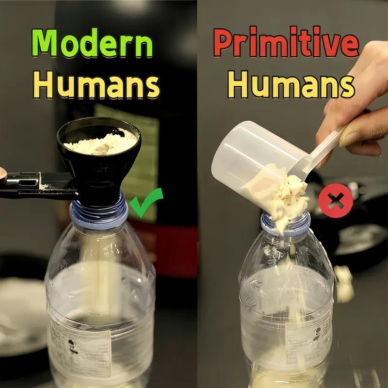 [Buy 1 Get 1 Free] Protein Powder Sliding Spoon,High Quality Funnel for Pre Workout Creatine Powder Formula,Coffee Milk Smoothie Chocolate Powder Kitchen Utensils BPA Free Plastic,Perfect Gift for Valentine's Day Father's Day Anniversary