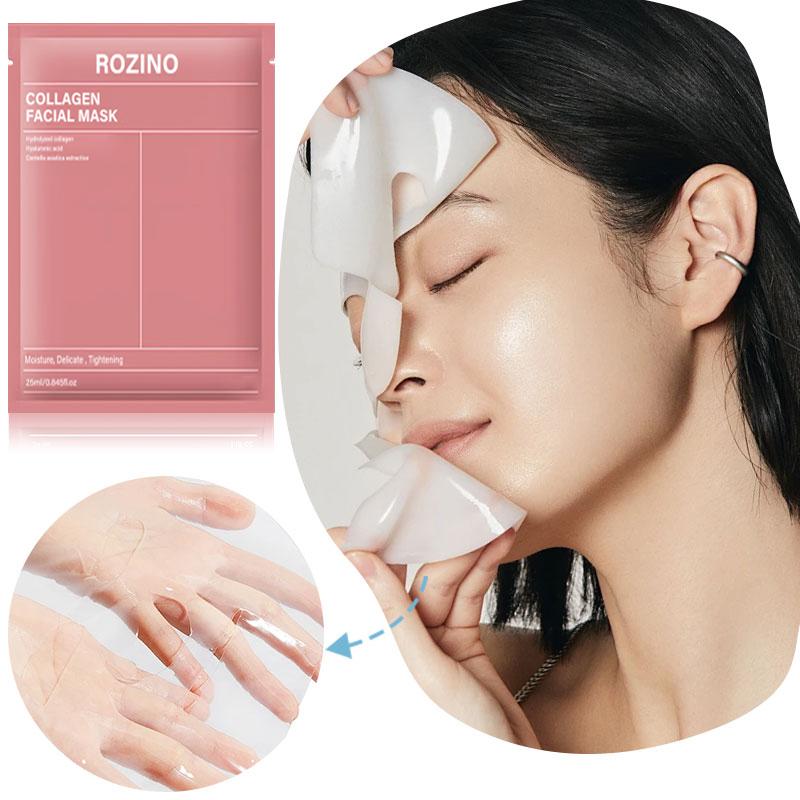 Biological collagen facial mask - moisturizing, pore shrinking, and tightening - enhance skin moisture, shrink pores, enhance elasticity, and glow youthful beauty facial mask