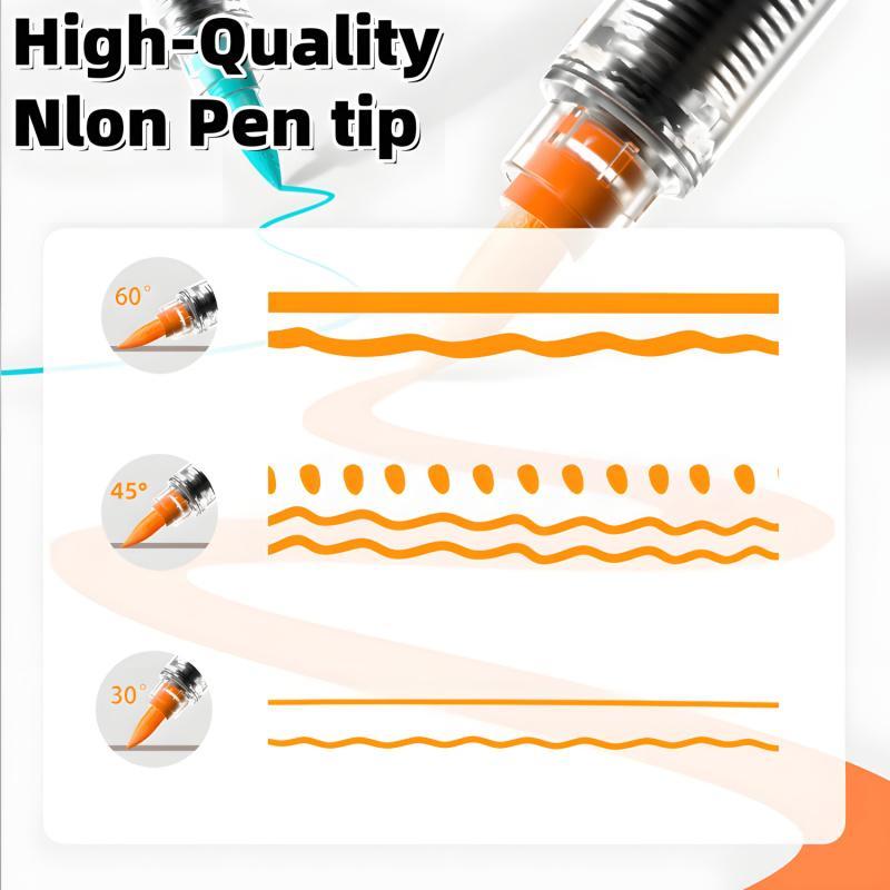 Flysea4901 Liquid Acrylic Markers, Art Marker Pen, Large Capacity Stackable Non-Bleed Ink Pens, Long-Lasting Vibrant Colors for Drawing & Doodling