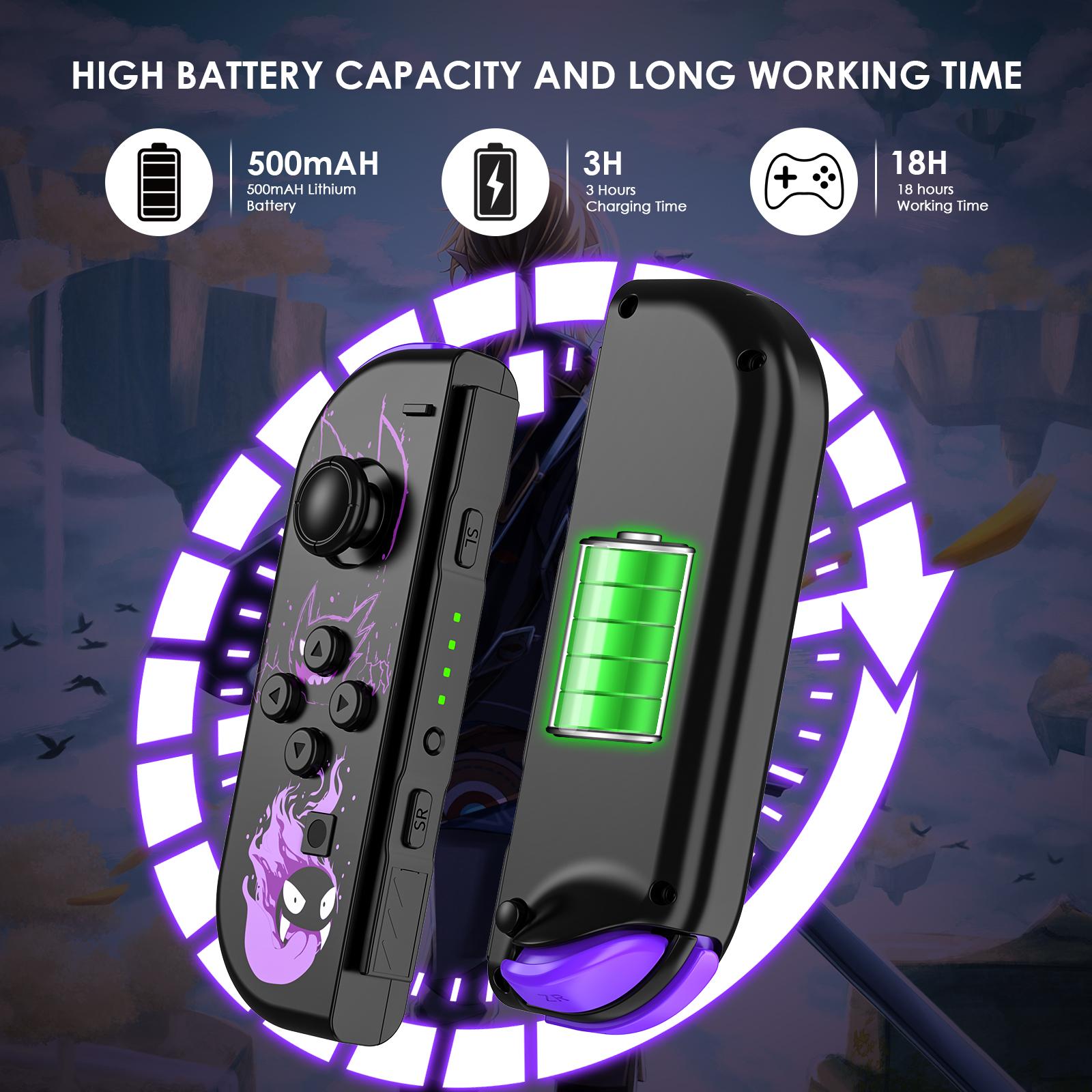JORREP Wireless Game Controller for Switch, Dual Vibration & 6-Axis Sensor, One-key Wake-Up & Screenshot Function, ABS Joypad, Compatible with Switch/Lite/OLED
