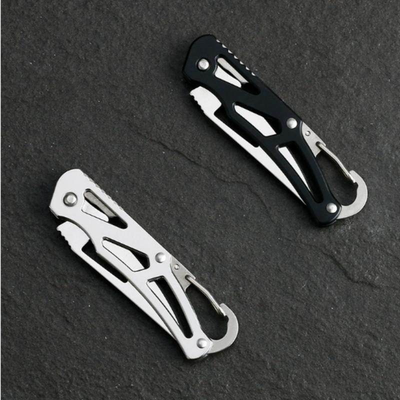 Mini Folding Knife Keychain, Portable Stainless Steel Multi-Function Tool, EDC Multi Tools, High Hardness Sharp Camping Survival Knife Gift for Men, Outdoor Multifunctional Tools