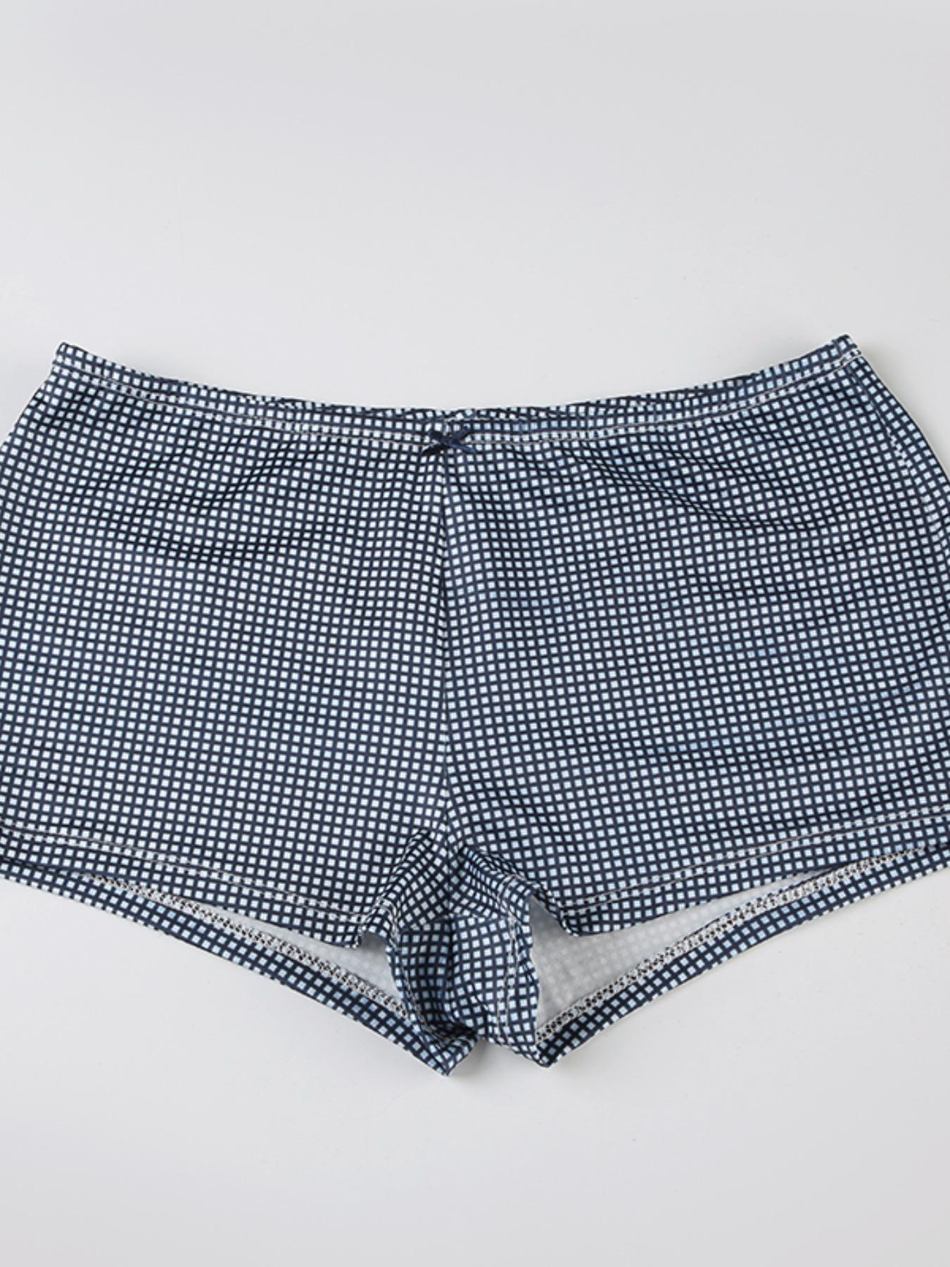 Two-Piece Set Women's Plaid Print Bow Decor Bikini Set, Casual Fashion Chic Swimsuit Set for Beach Holiday Vacation, Ladies Summer Clothes, Bikinis Sets, Triangle Bikini Sets