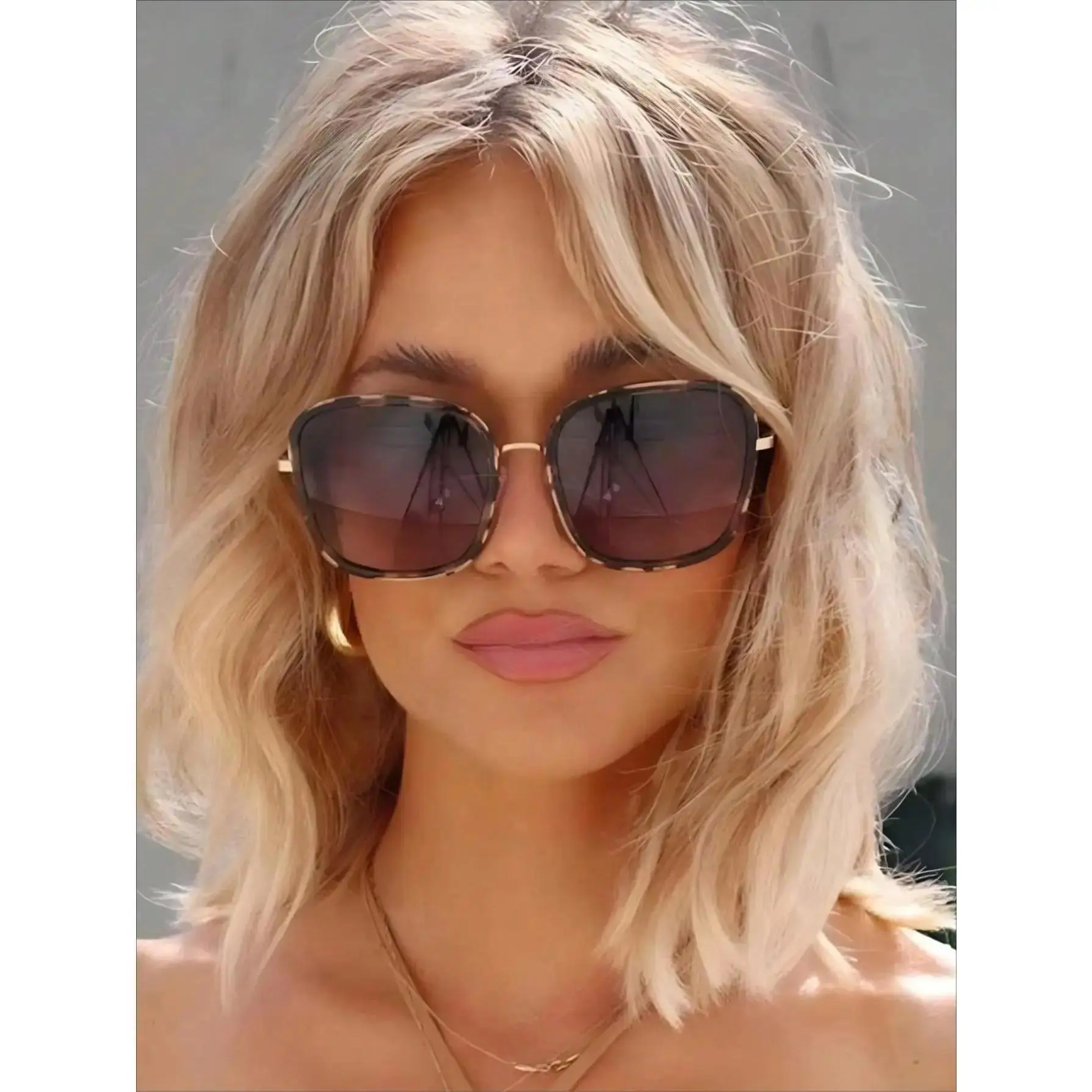 Women's Retro Square Vintage Sport Sunglasses - PA Frame, Tinted Lenses, Blue Light Protection, Daily Fit, for Sports & Camping Hiking Activities