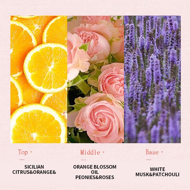 50ML Women's Perfume, Long-Lasting Fresh Rose Scent, Elegant Ladies' Fragrance Gift, Trendy Party and Daily Use, Portable and Happy Mood, Floral Scents Perfume