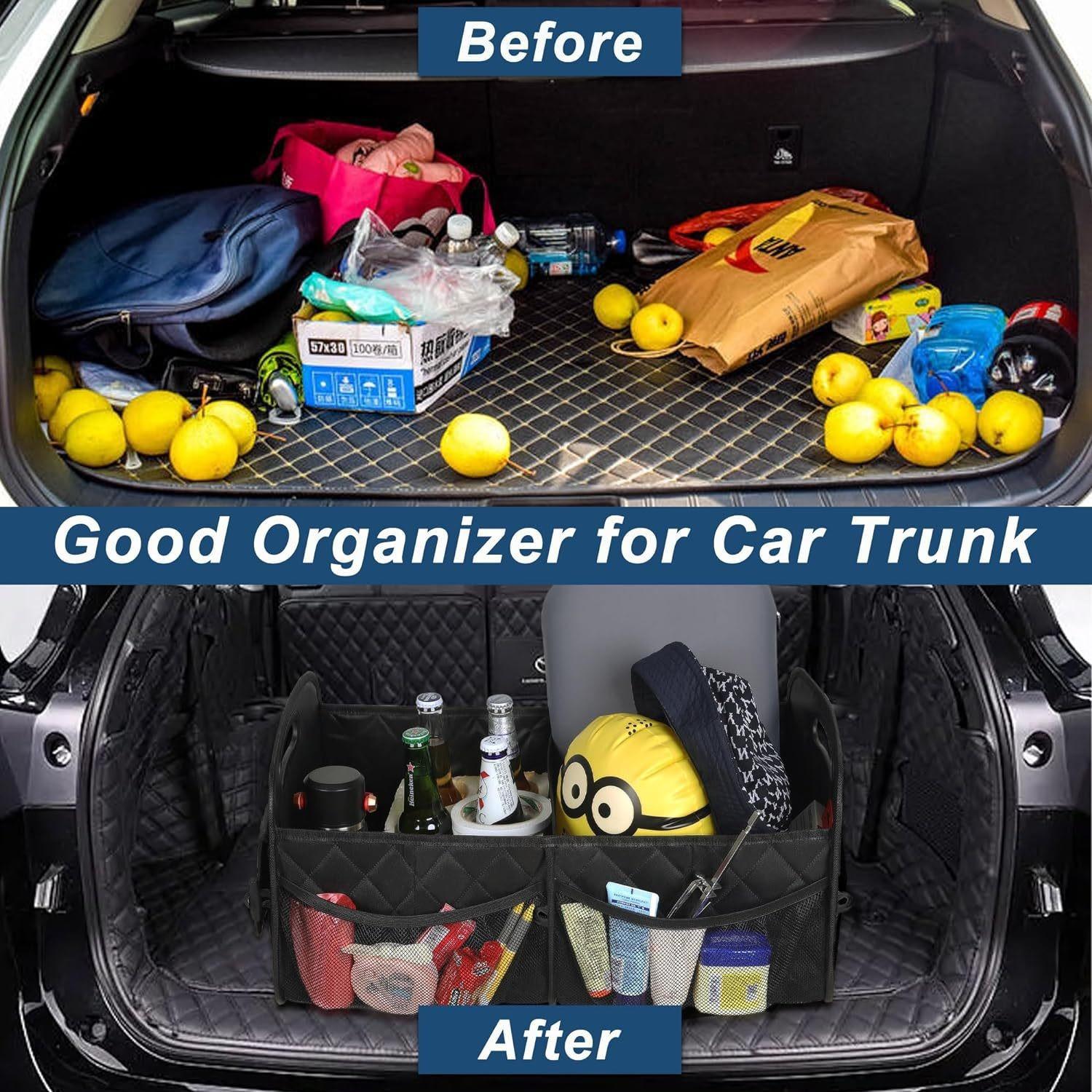 Car Trunk Organizer Box, Vehicle Storage Container, Car Interior Accessories, Luggage Holder, Tailgate Box, Automotive Essentials, Car Storage Organizers