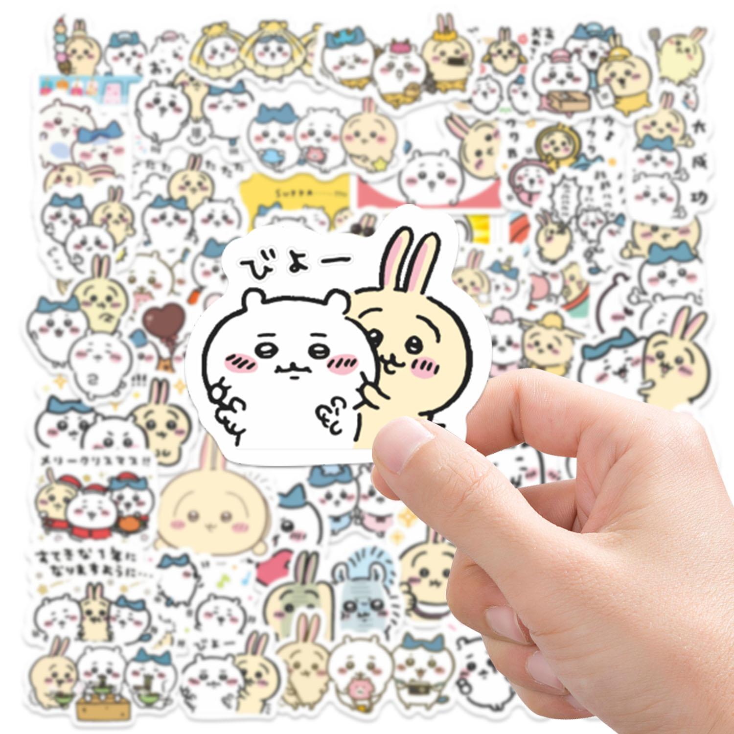 50pcs Chiikawa Kawaii Stickers Pack, Sticker Sheets, Waterproof Cute Japanese Anime Character Decals for Laptop, Water Bottle, Journal & Scrapbook, Anime Fan Gift