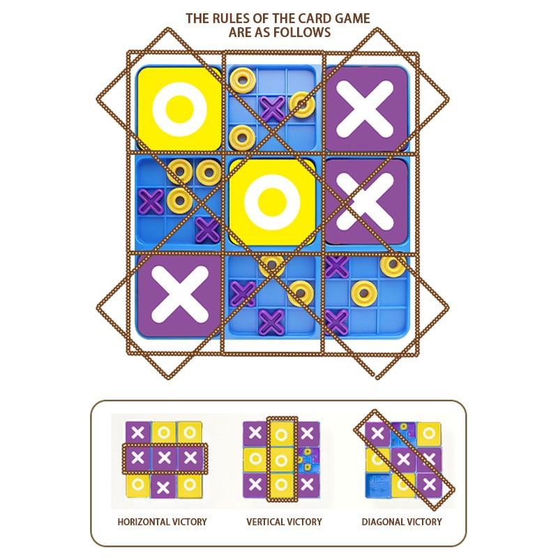 Upgrade Version Tic-Tac-Toe Game, Multi-Play Modes, Logic Training, Perfect for Festive Parties, Suitable for Ages 3+, Complete Set