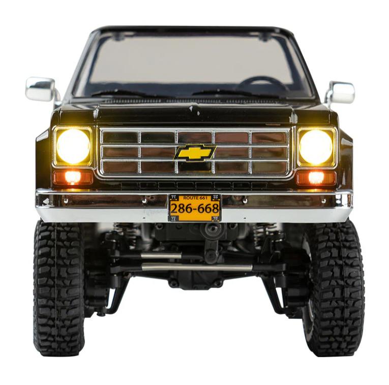 FMS 1/18 RC Crawler FCX18 Chevy K10 RC Truck RTR RC Car Model Car 8km/h 4WD 900mAh Hobby RC Cars Remote Control Car with LED Lights Vehicle 4-Ch 2.4GHz Transmitter