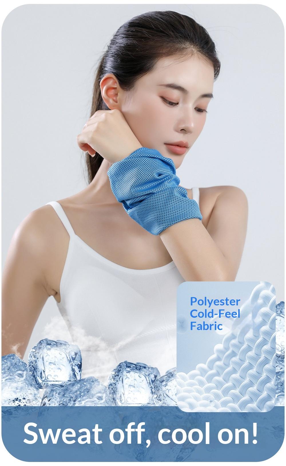 Light Luxury Ice Feel Sports Wrist Brace, Anti-Sprain Support, Cooling Sweat Absorption, Breathable, Unisex, Ideal for Fitness and Outdoor Activities