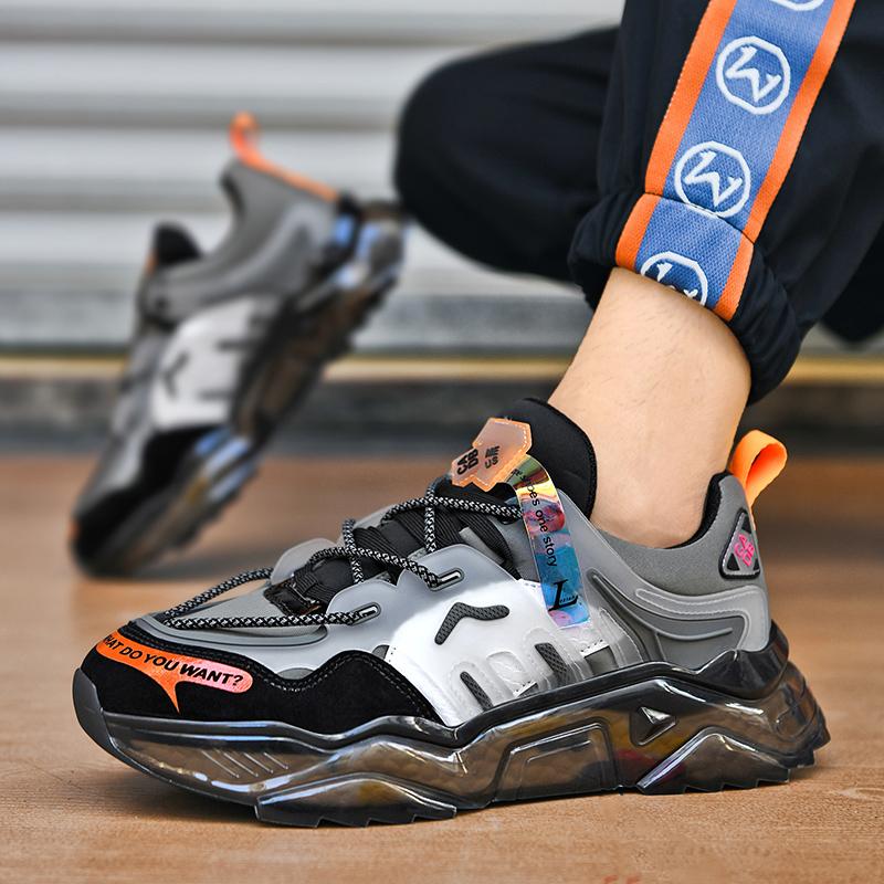 Men's Popcorn Sole Shoes, Lightweight Shock Absorption, All-Season Sport Casual Sneakers, Comfortable and Versatile Footwear