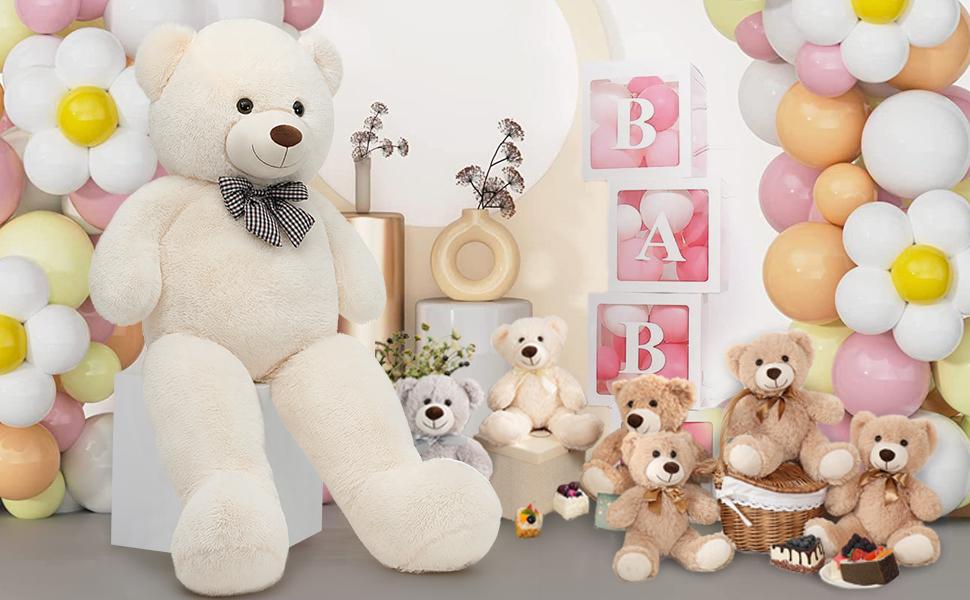 MaoGoLan 4ft 5ft 6ft Giant Teddy Bear Stuffed Animal Big Teddy Bear Stuffed Bear Baby Shower Life Size Large Teddy Bear for Girlfriend Boyfriend Wife Children, For Birthday,  Wedding party, Anniversary  #dealsforyoudays