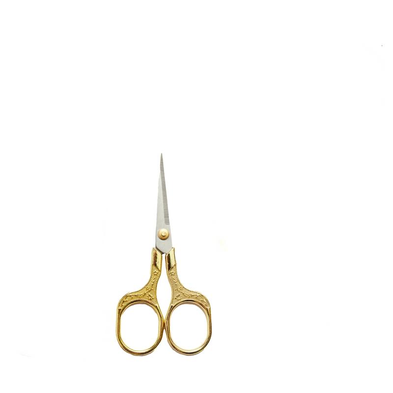 Vintage Engraved Stainless Steel Scissors, Sharp Point Eyebrow Trimmer, Handmade Paper Cutter, Home Office Use, Durable & Precise