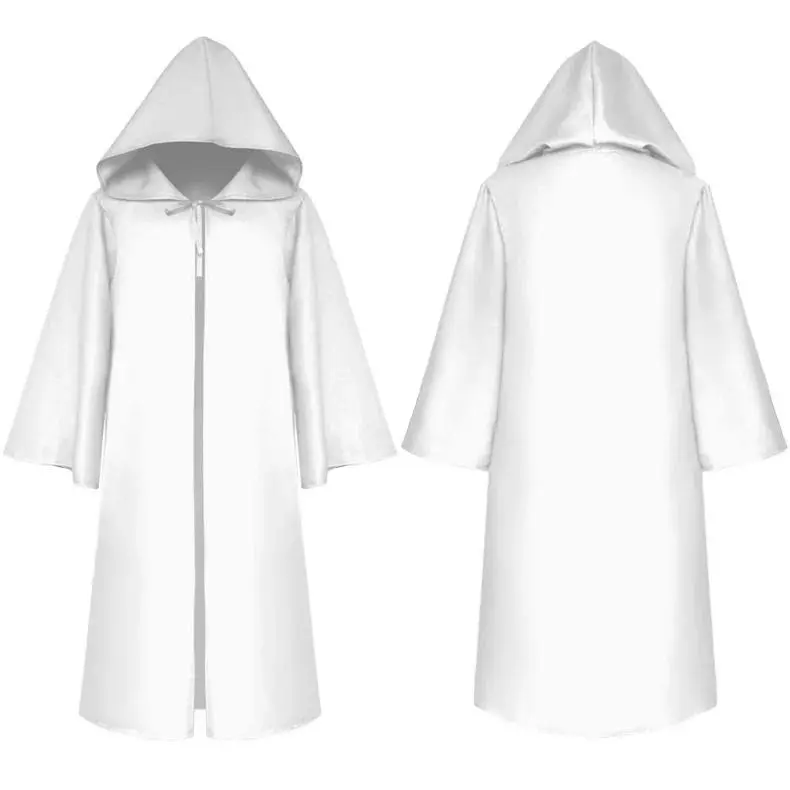 Men Women Halloween Carnival Party Vampire Cloak Outfit Vintage Renaissance Medieval Cosplay Witch Monk Hooded Robe Costume Suit