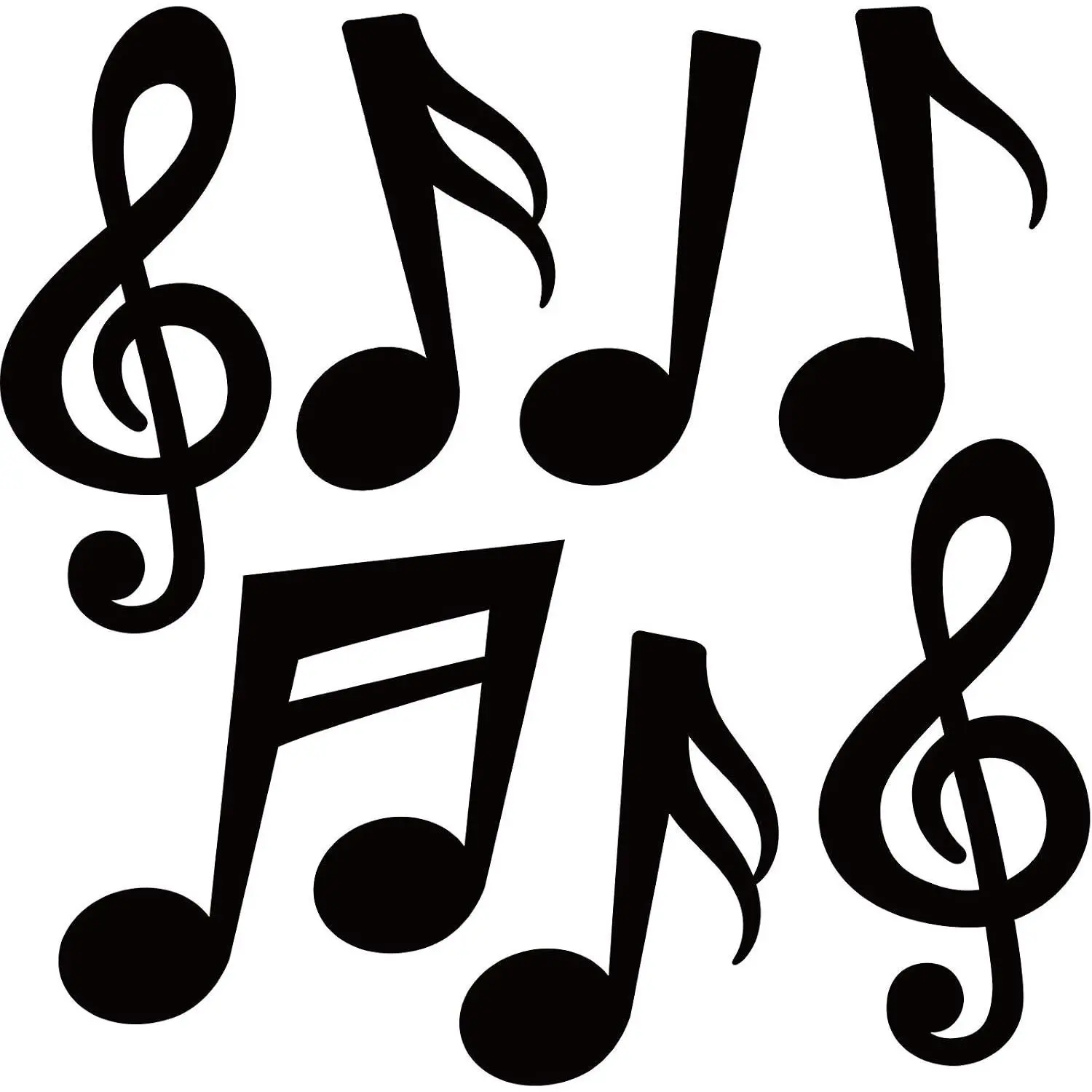 40 Pcs Music Notes Cutouts, 50's Theme Party Decorations,Black | Die Cut Designs for Concert, Disco, Rock and Roll Parties, Back to School Bulletin Boards, 50s Retro Birthday Wall Decor