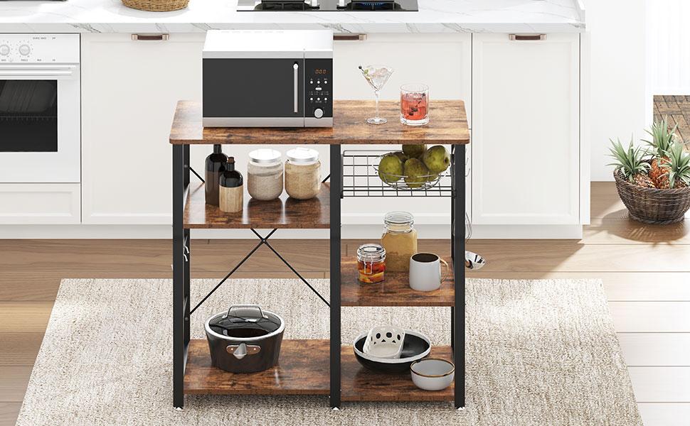3-Tier Kitchen Baker's Rack Utility Microwave Oven Stand Storage Cart Workstation Shelf 3-Tier Kitchen Baker's Rack Utility Microwave Oven Stand Storage Cart Workstation Shelf