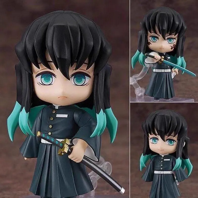 2026 hot item #2218 Demon Slayer Tokito Muichiro Q Version Articulated Replaceable Face Anime Figure Collectible Model Desktop Ornament Gift Popular toys