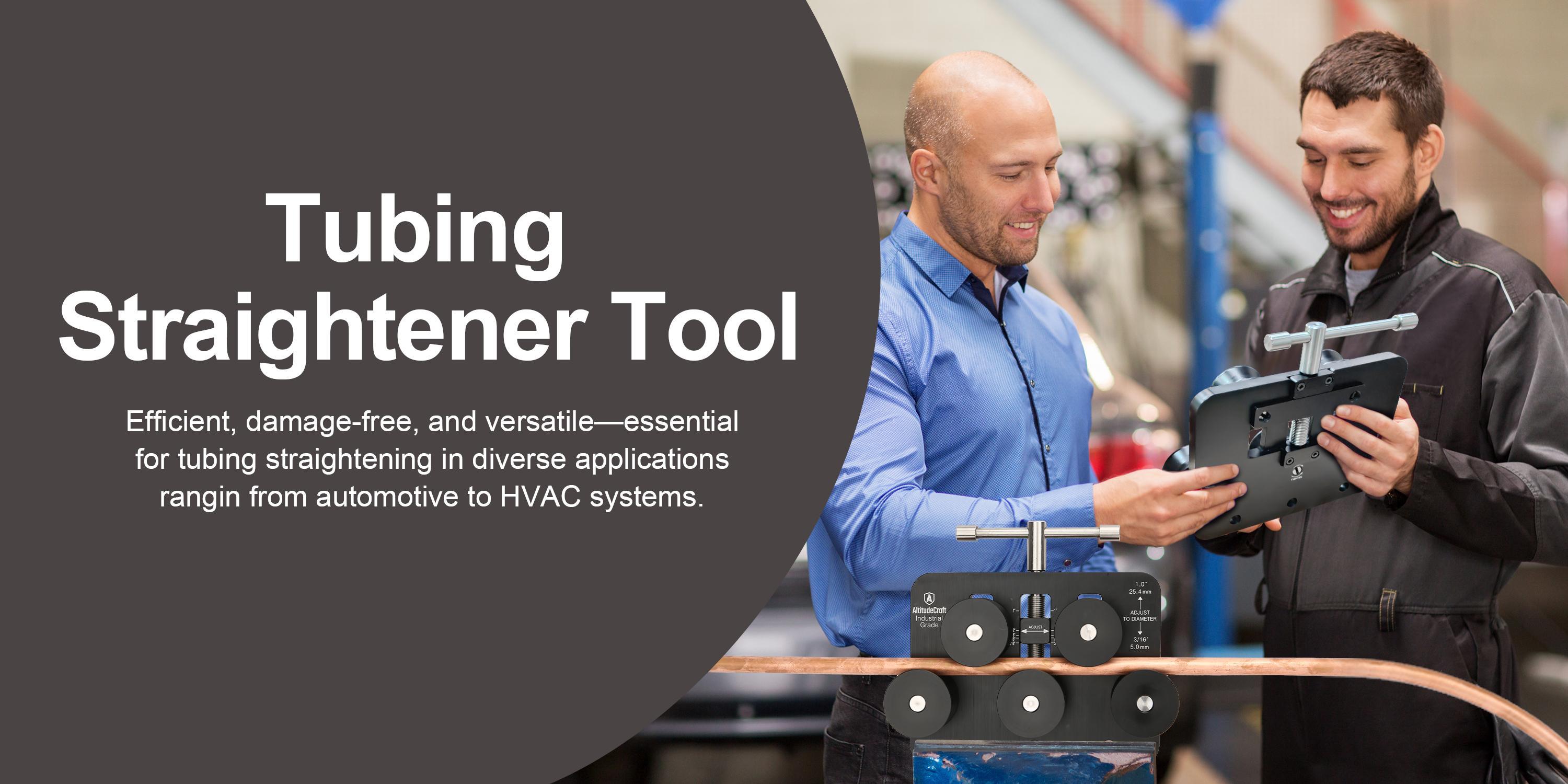 AltitudeCraft Tubing Straightener – Dual-Roller Mechanism with Precision Bearings & Acetal Rollers, Built for 3/16"–1" Tubing. Robust, Compact, Versatile, Mounting-Ready, Withstands Daily Use Heavy Duty Industrial