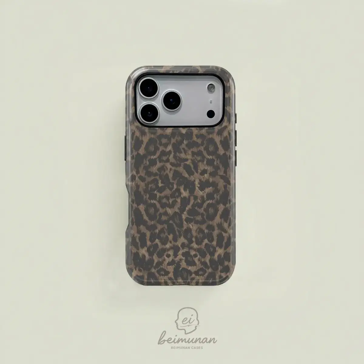 Retro Brown & Black Leopard Print Durable 2-in-1 MagSafe Protective Phone Case - Local Personalized Mobile Phone Accessory, Casing, Cover for iPhone 17/16/15/14/13/12/11 Pro Max/Plus/Pro, Ideal Birthday Gift, Magsafe Protective Casing, Gift Idea