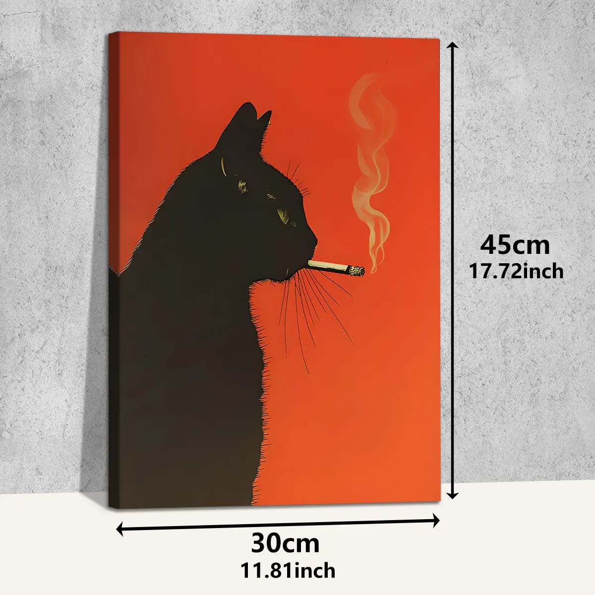 black cat smoking cigarette painting Painting, Cat A Cigarette, Cat Wall Art, Black Long Hair Cat Print,Cat Print, Cat Portrait, Unique Gift, Black Kitten Painting,Cat Lover Room Decor, Cat House Decor12x16Unframed: Posters & Art type 1pc Black Cat Smoking A
