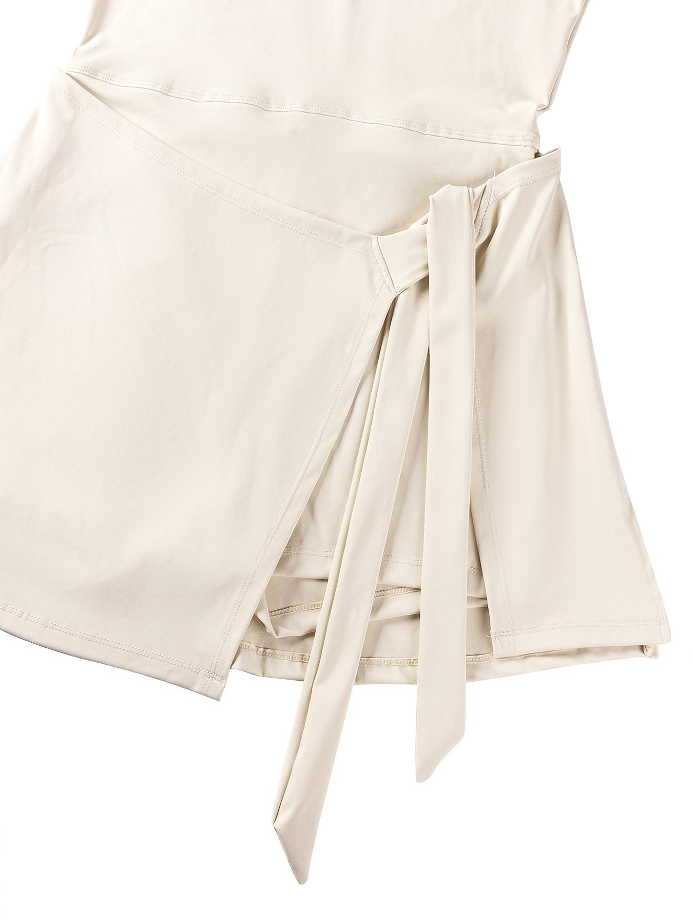 Women's Sporty Tennis Dress, Anti-Slip Tight Yoga Skirt, Casual Backless Design, Perfect for Gym and Outdoor Activities