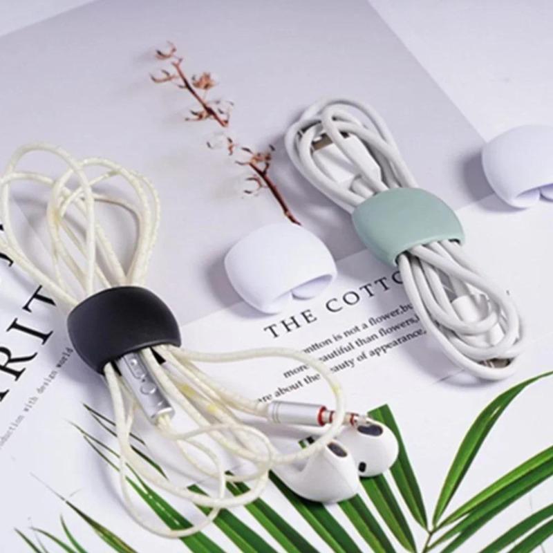 5pcs Charge Cable Protectors Travel Data Cord Clip Decoration Earphone Charging Cables Storage Buckle Cable Organizer