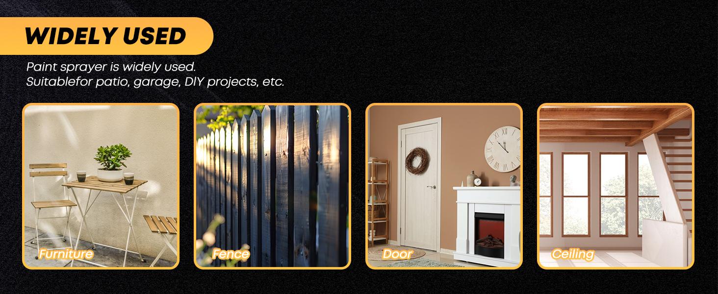 High-Power 1000W Electric Paint Sprayer with 4 Nozzles & Adjustable Spray Width, Easy to Clean – Perfect for DIY Furniture, Fences, Doors, and Walls.