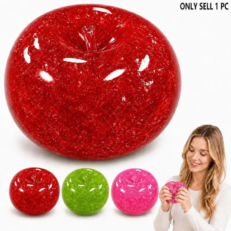 Slushie Apple Soft Toy, Slow-Rebound Fruit Squeeze Stress Relief Toy, Squishies Slow Rising, Squishy Sensory Play, Perfect Gift for Kids and Adults, Fun and Relaxing Plaything
