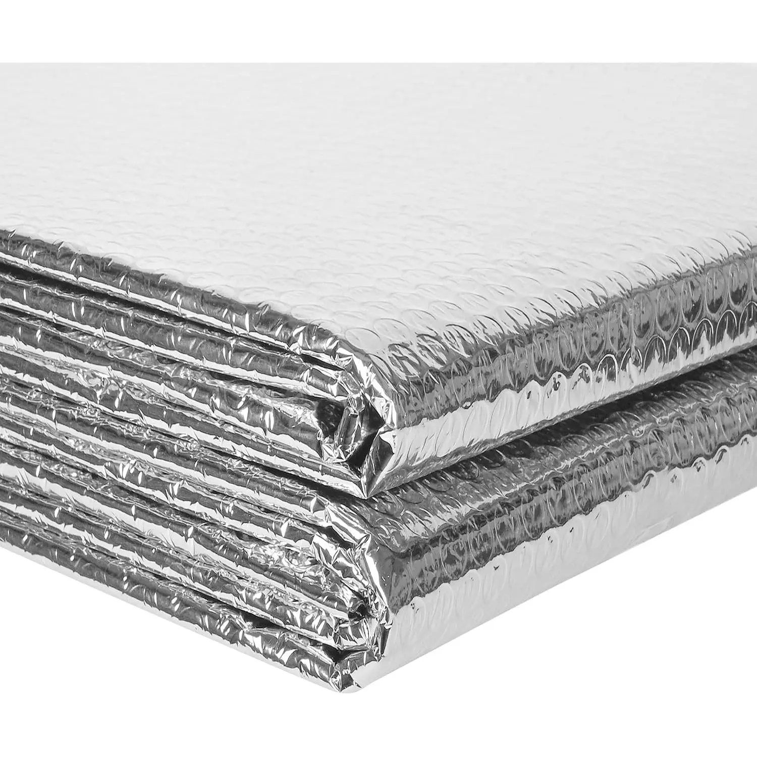 Reflective Insulation Roll, 23.6IN x 10FT Double Bubble Wrap Insulation Sheet, Reflective Aluminum Foil 3MM Thermal Shield Radiant Barrier with 60 Pcs Adhesive Tapes for Window RV Attic Wall