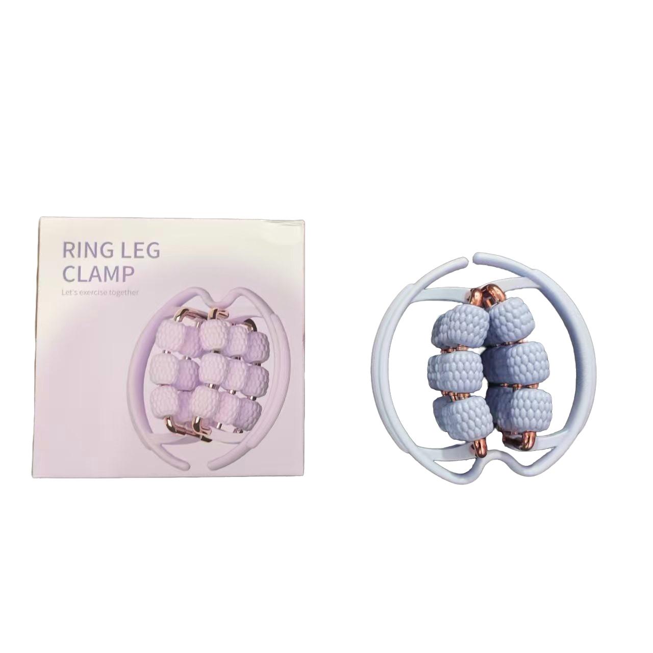 18-Wheel Circular Leg Massager, Rose Gold Metal Connectors, Ergonomic Arc Frame, Muscle Activation & Relaxation, Yoga & Home Use