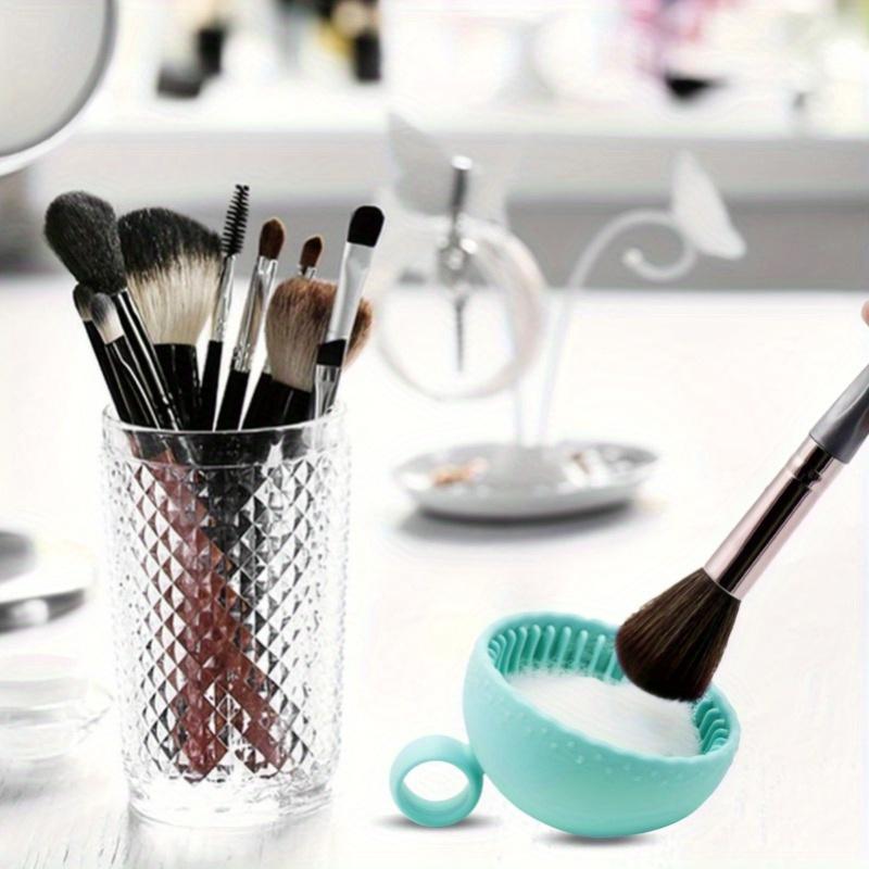 1pc Silicone Makeup Brush Cleaner Bowl - Makeup Brush Cleaning Mat - Soft, Gentle, and Effective Brush Cleaning Solution for Eyebrow, Facial, Brow, Blush, and Eye Brushes