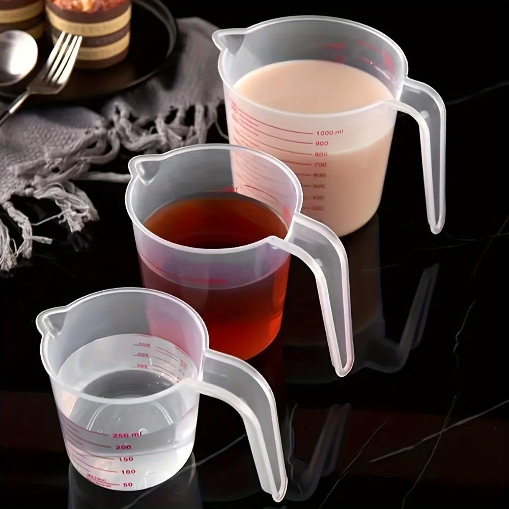 Plastic Measuring Cups with Spoons, Stackable Design, Precise Measurement for Cooking & Baking, Easy Pouring System