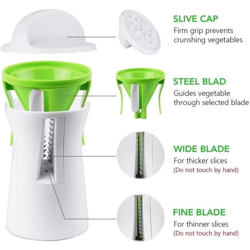 1pc The new kitchen multifunctional slicer spiral funnel slicer rotary slicer vegetable slicer vegetable slicer and vegetable cutting tool are simple and easy to use