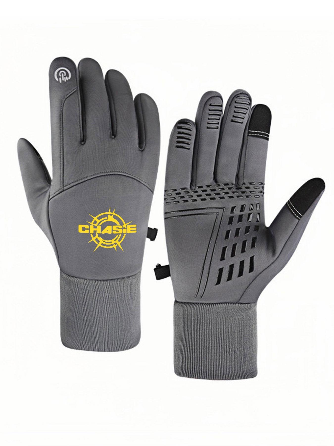 1pc with  Chasis Design Sunburst Music Note Logo LetteringRe winter gloves Touchable gloves Touch Screen Breathable Running full finger gloves for men women Soft winter gifts Cozy Stylish
