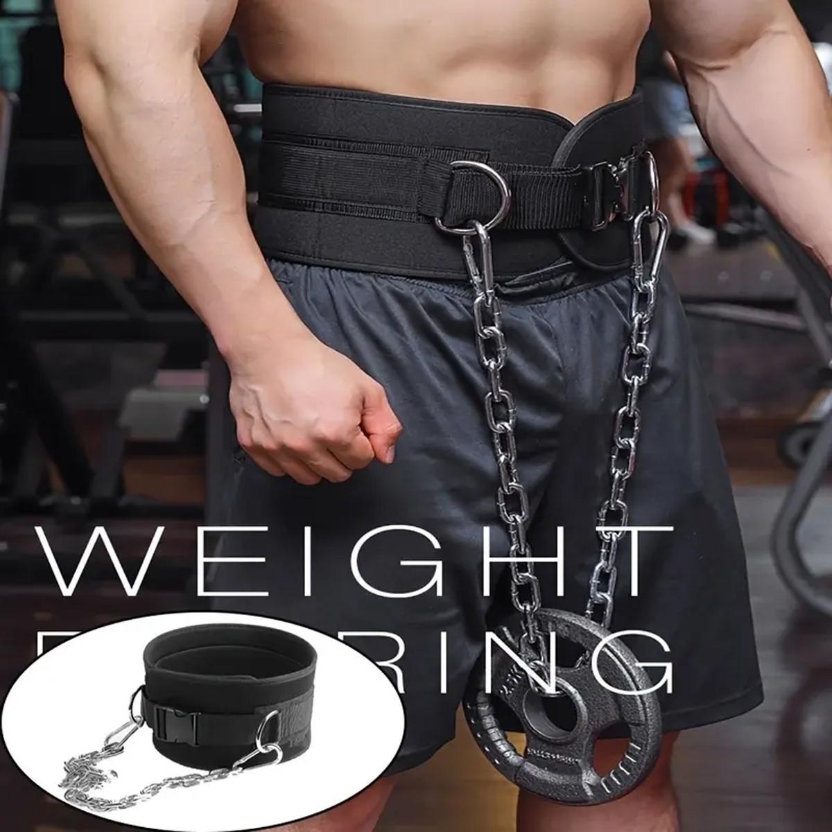 Dip Belt for Weightlifting, Weight Belt with Chain for Pullup, Weight Lifting Belt,Lifting Belt,Powerlifting Gym Belt for Pull Up, Squats, Powerlifting & Deadlift,Dip Belt,Capacity Up to 440 LBS,Waist Adjustable,Deadlifts & Added Weight Training