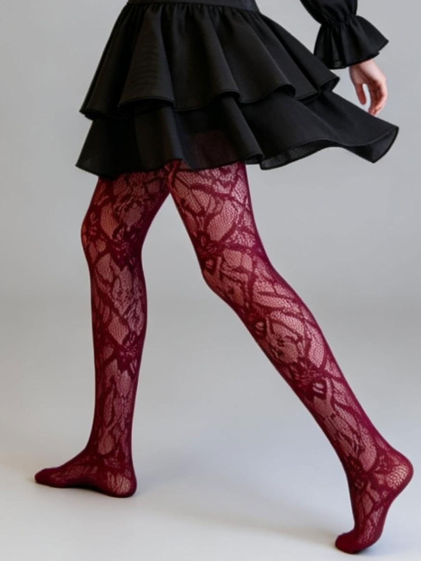 Women's High Elasticity Fishnet Stockings, & Wine Colors, Perfect for Spring & Fall Daily Wear, Comfortable Design