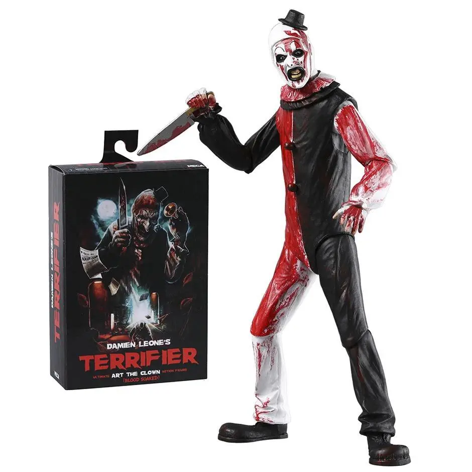 2026 hot item NECA Terrifier Art The Clown Blood Soaked 7" Action Figure Popular toys