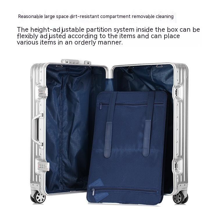 【luxury dupe】Aluminum Magnesium Alloy Suitcase case - Airline Approved Carry-On Trolley Case,Spinner Wheel Hardside Luggage,TSA Lock ,Large Capacity, Waterproof, Durable & Versatile Design Luggage Set Travel Essentials Hard Sided black friday deal