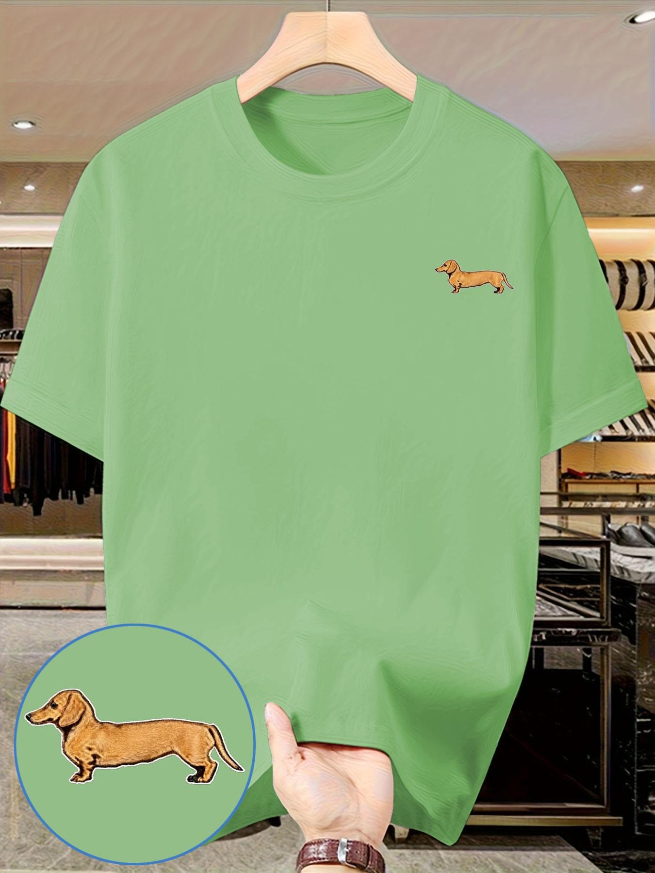 Classic Hot Dog Print T-Shirt, Men's Casual Slim-Fit Short Sleeve Top, Trendy Streetwear for Daily Wear, Comfortable & Stylish Design