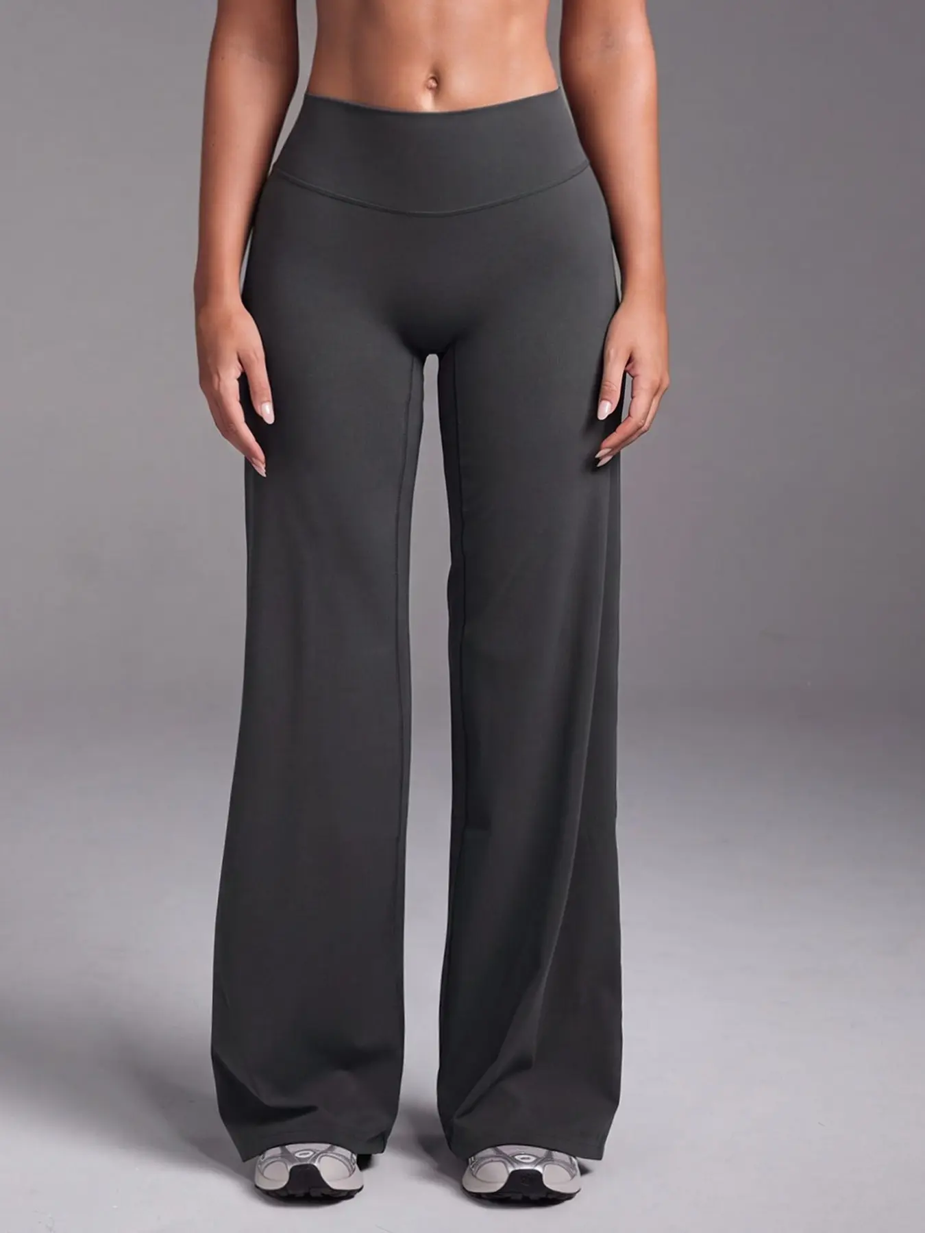 Women's High Waist Sporty Trousers, Loose-Fitting Plain Color Joggers, Ideal for Yoga, Exercise, Fitness, Daily Wear