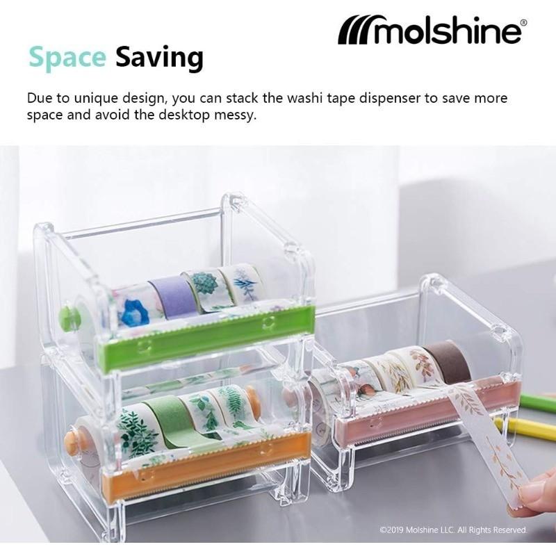 Creative Washi Tape Cutter Set: The Perfect Stationery Tool for Students - Transparent Tape Holder, Tape Dispenser & More!