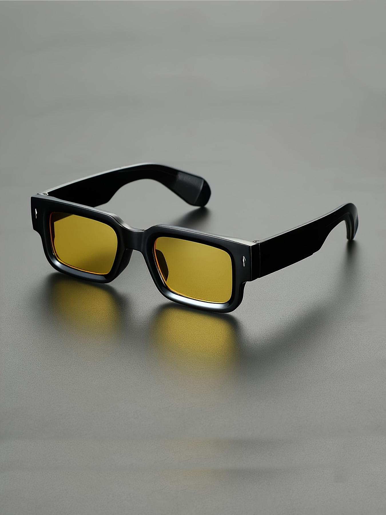 Men's Square Frame Sunglasses, Small Frame Eyeglasses, Fashionable and Comfortable, Ideal for Outdoor Activities, Parties, Travel, Driving, Fishing