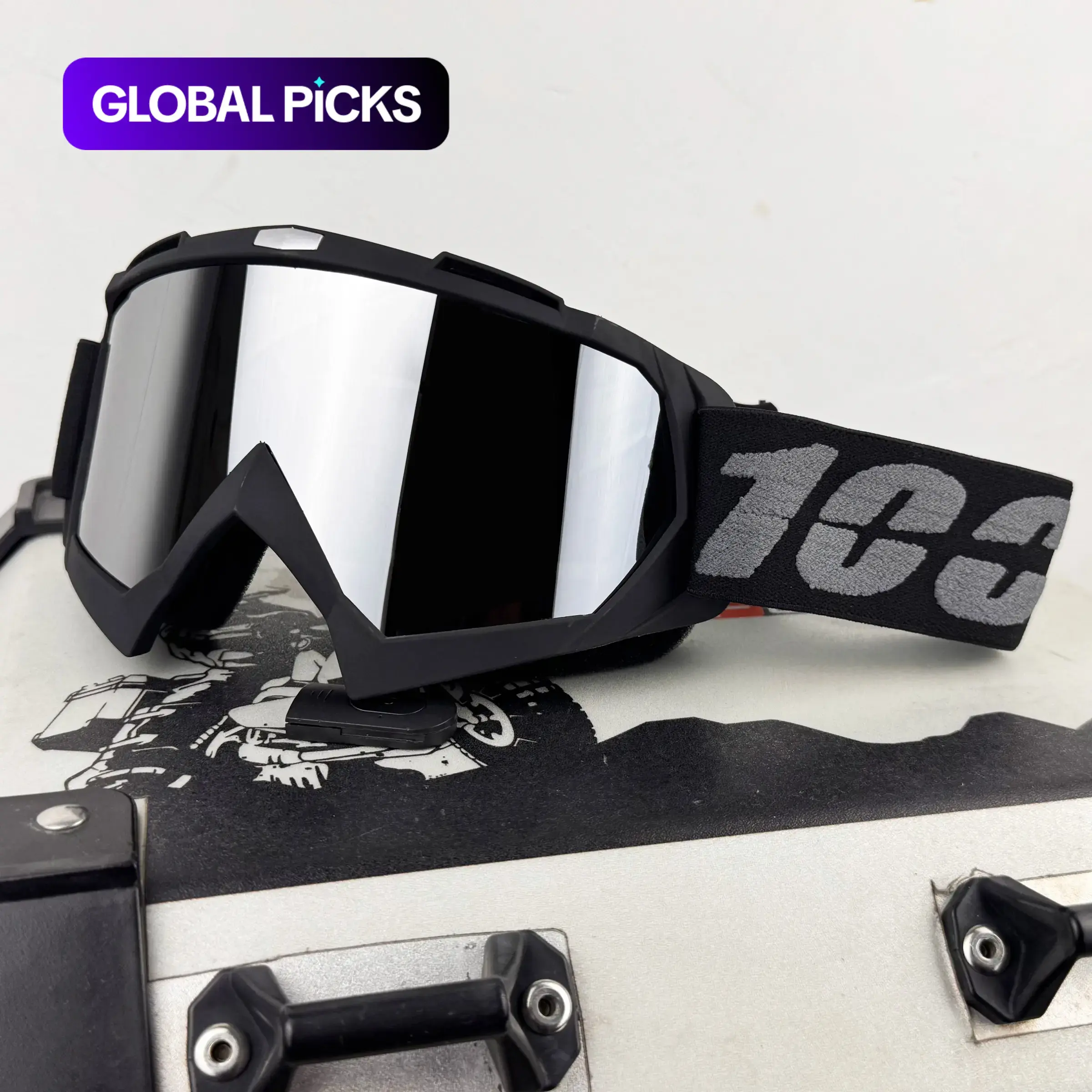 【Black Friday】1pc Motorcycle Goggles Protective Gear, Polycarbonate Lens, Anti-Fog Dust- and Wind-Proof Shockproof Design, Universal Helmet-Compatible for Dirt Bike, ATV, Off-Road and Street Riding #GLOBAL PICKS