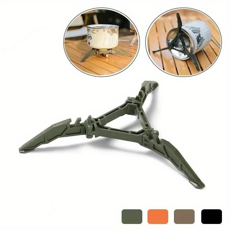 1pc Foldable Gas Tank Bracket, Outdoor Stove Gas Tank Holder Tripod Stand, Outdoor Camping Cooking Supplies