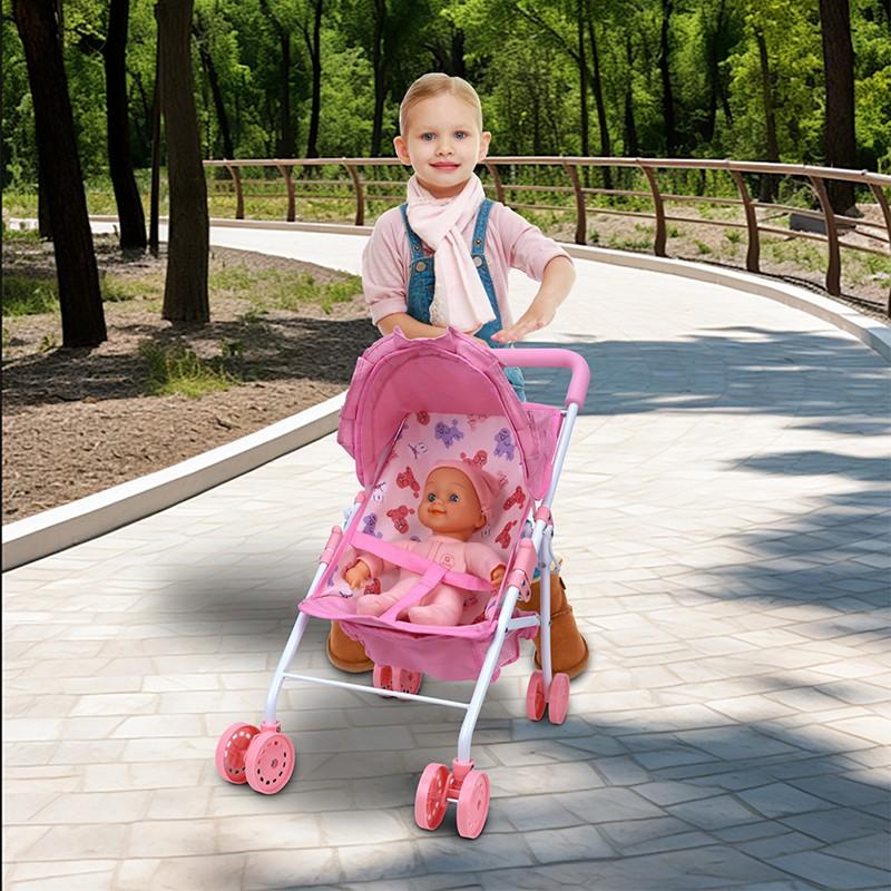 Anivia Brand Doll Stroller Set, Includes Doll and Stroller, Ideal for Kids Aged 3+, Perfect for Holiday Gifts, Christmas and Birthday Presents