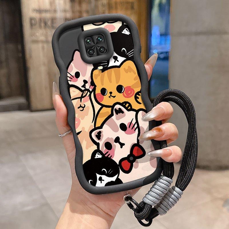 1 Piece Durable Note 9 Pro Max Flexible Cute kitten Case For Redmi Note 9 Pro Max Featuring Lightweight And Bracelet In Entertainment