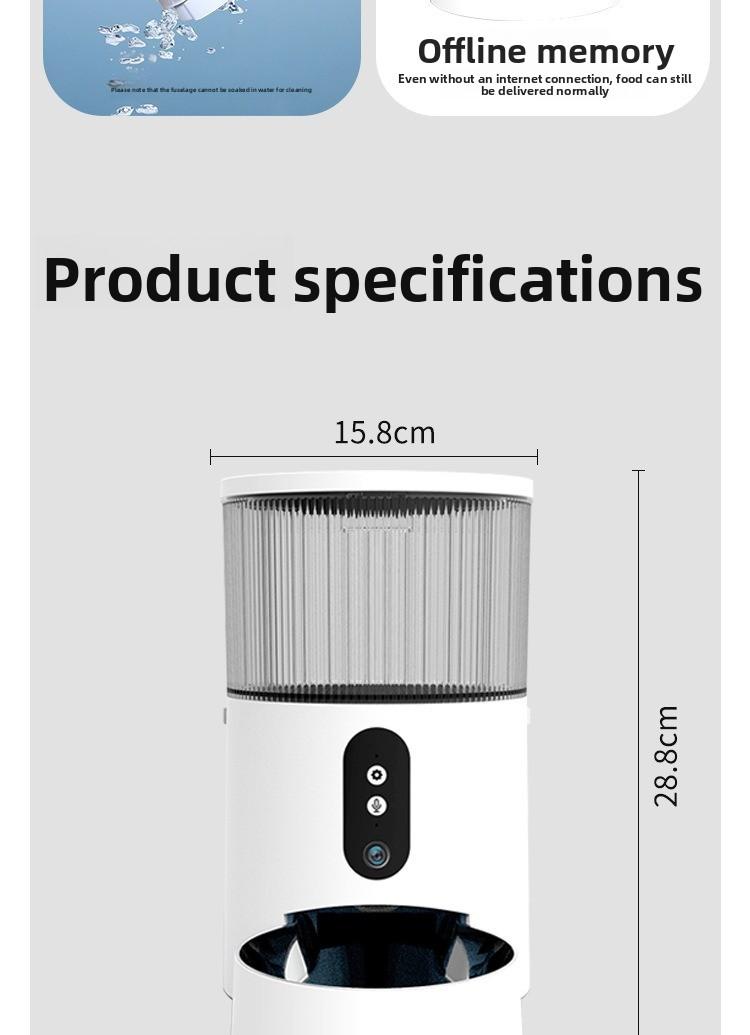 Pet intelligent feeder Remote control Timed quantitative automatic feeder Dog cat food feeder